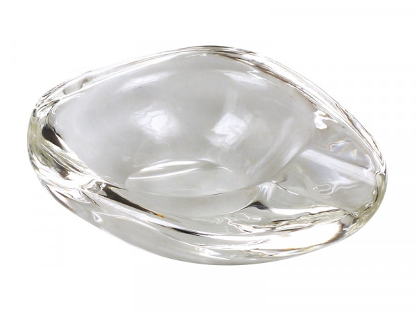 Zigarrenascher Kristallglas oval transparent 1 Ablage