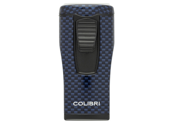 COLIBRI Zigarrenfeuerzeug "Monaco II" Carbondesign blau