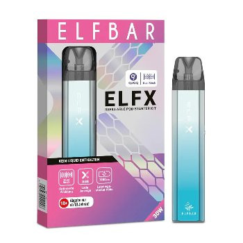 E-Zigarette ELFBAR Elfx Set silber/blau 1000 mAH