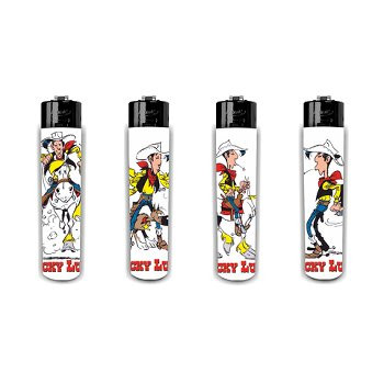 24 Feuerzeuge Stein ATOMIC Lucky Luke IV