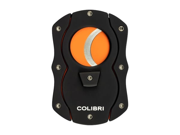 COLIBRI Zigarrenabschneider "Cut" schwarz/orange 22mm