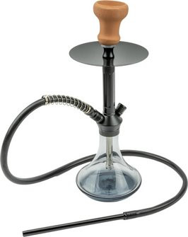 Shisha "Riad" transparent, Boden schwarz 1er/44cm