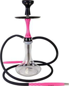 SHISTAR Shisha "Agadir" transparent/pink 2er/56cm