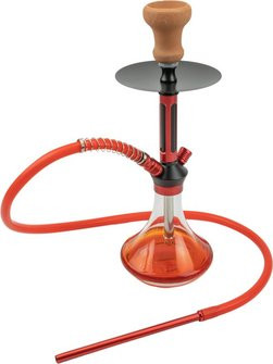 Shisha "Riad" transparent, Boden rot 1er/44cm