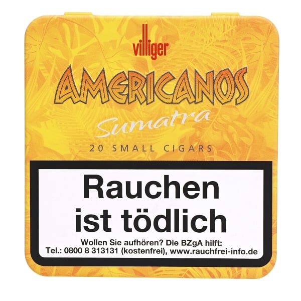 VILLIGER Americanos Sumatra 20 Zigarillos