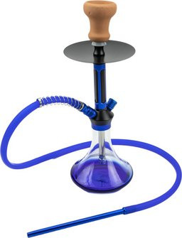 Shisha "Riad" transparent, Boden blau 1er/44cm