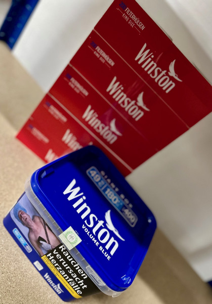 1 x Eimer Winson Blue Giant Box 180 Gramm & 1.000 Winston Kingsize Hülsen