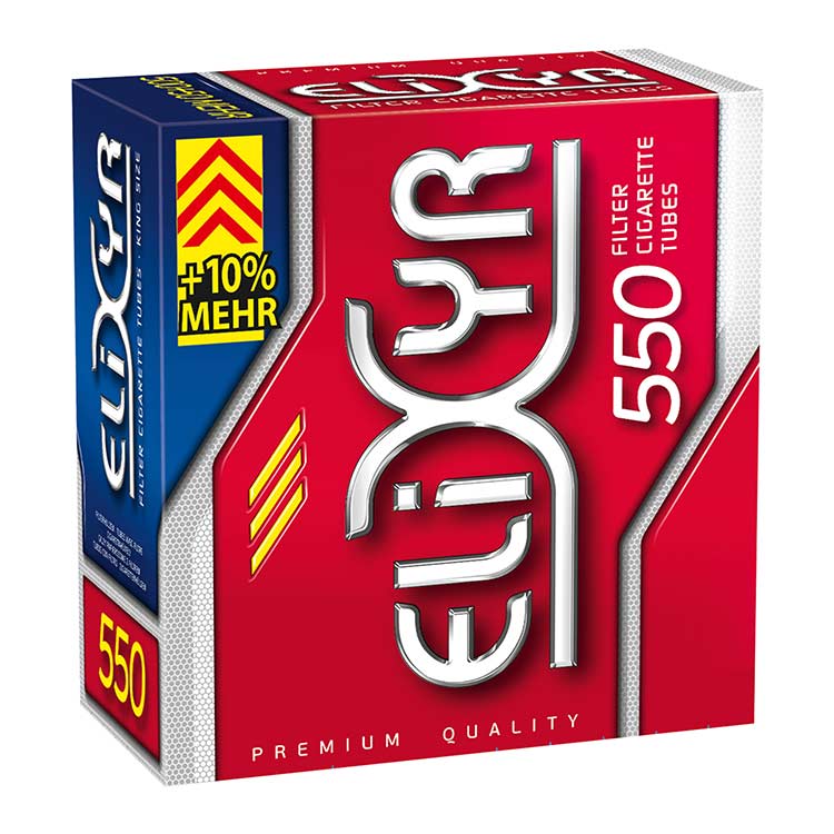 550 Stück Elixyr ROT King Size Zweierpack Zigarettenhülsen Online Kaufen, Für nur 3,50 €