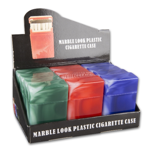 Zigarettenbox Kunststoff bunt marmoriert mit Mittelsteg Online Kaufen, Für  nur 1,50 €