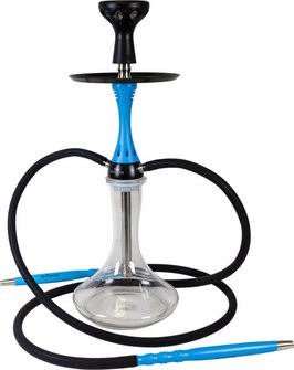 SHISTAR Shisha "Agadir" transparent/blau 2er/56cm