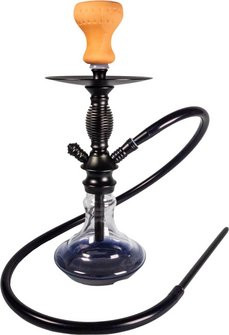 Shisha "Aisha" transparent, Boden schwarz 1er/38cm