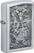 ZIPPO chrom gebuerstet Plakette "Pinball Machine" 2007882