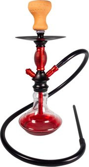 Shisha "Aisha" transparent, Boden rot 1er/38cm