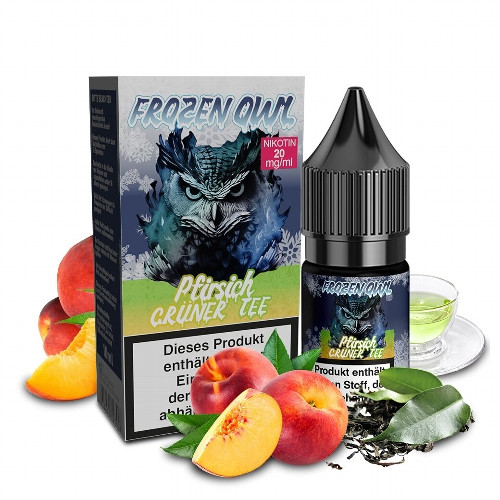 E-Liquid Nikotinsalz FROZEN OWL Pfirsich Grüner Tee 20mg