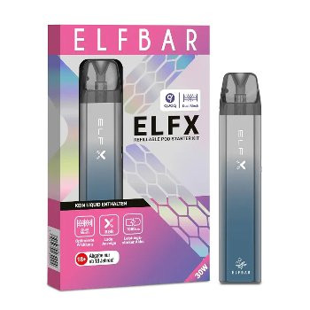 E-Zigarette ELFBAR Elfx Set silber blau mAH