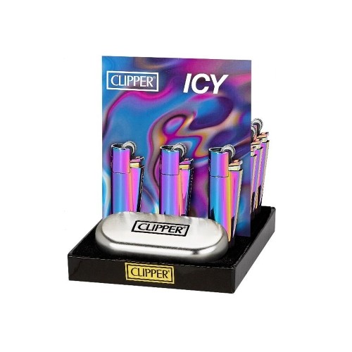 Einwegfeuerzeug Stein CLIPPER Icy Colors II (12) Steller mit 12 Stueck