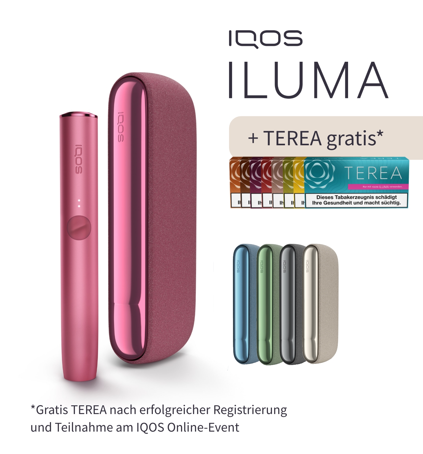IQOS ILUMA Sunset Red inklusive TEREA Gratis Online Kaufen | Für