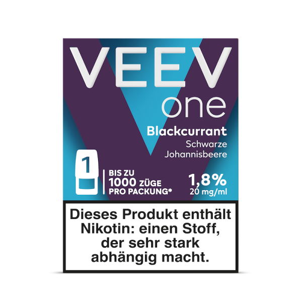 E-Shisha VEEV ONE PODS Blackcurrant Schwarze Johannisbeere