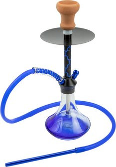 Shisha "Sana" transparent, Boden blau 1er/44cm