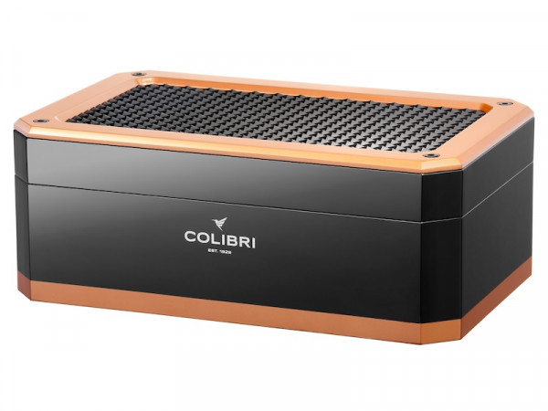 COLIBRI Humidor "Rally" schwarz/gold fuer ca. 100 Zigarren